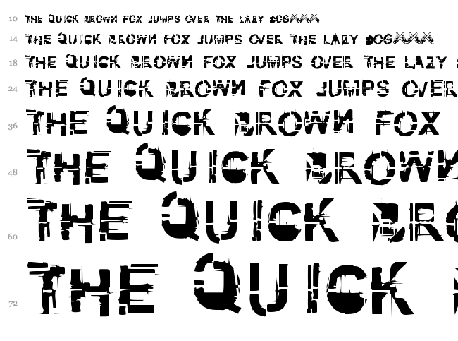 Kibblez no bitz font waterfall